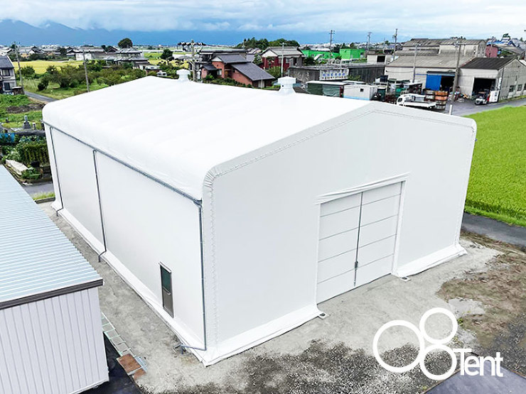 テント倉庫（建築確認申請型）を施工｜岐阜県海津市