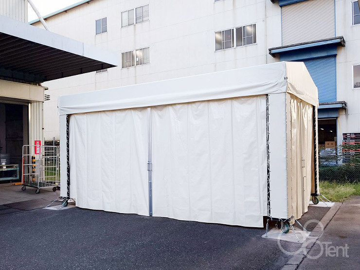 移動が可能な自由度の高いキャスターテント｜茨城県筑西市