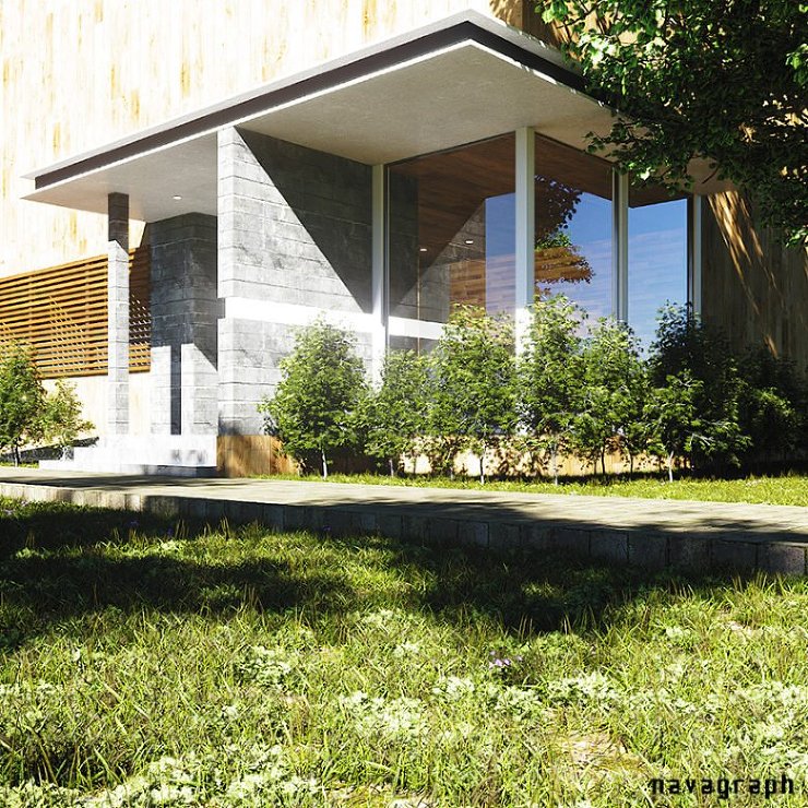 フォトリアル建築パース_CG_3DCG_ファサード_外観_レンダリング_岡山県_津山市_デザイン