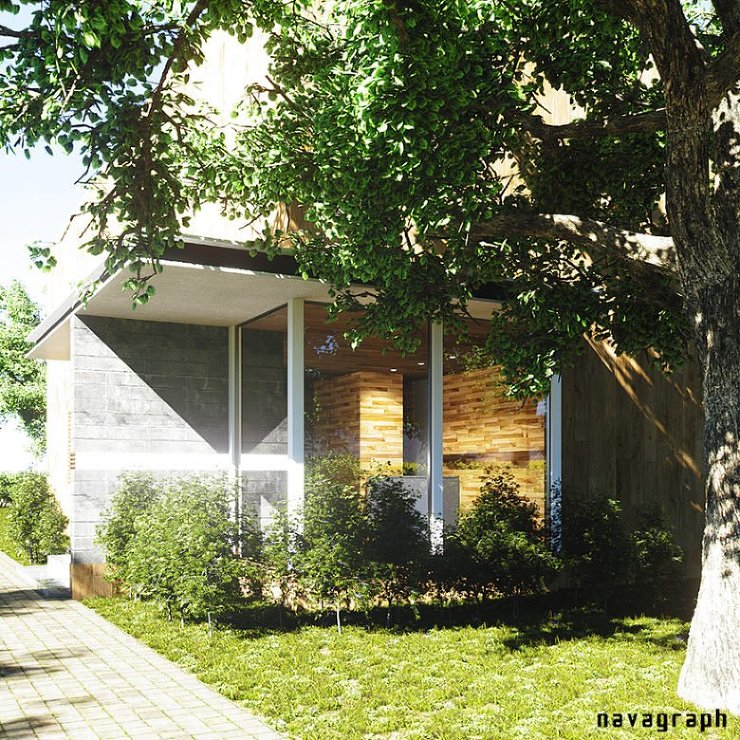 フォトリアル建築パース_CG_3DCG_ファサード_外観_レンダリング_岡山県_津山市_デザイン