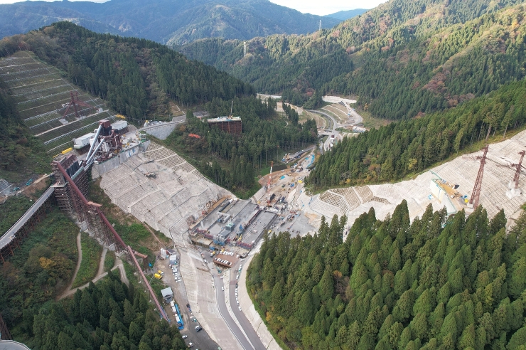 Full view of Asuwagawa Dam