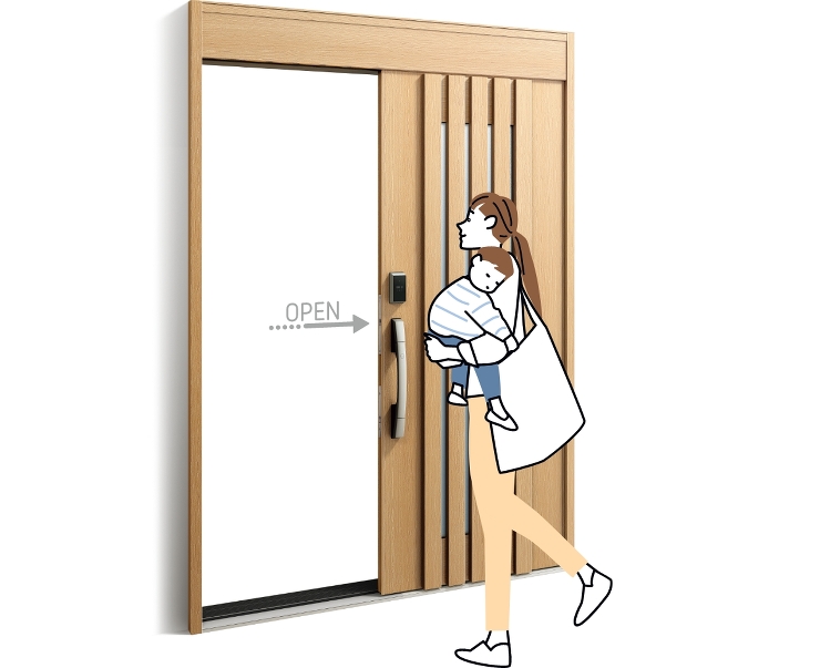 自動ドアのある暮らし -M30 顔認証自...