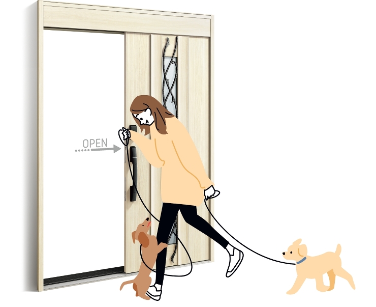 自動ドアのある暮らし -M30 顔認証自...