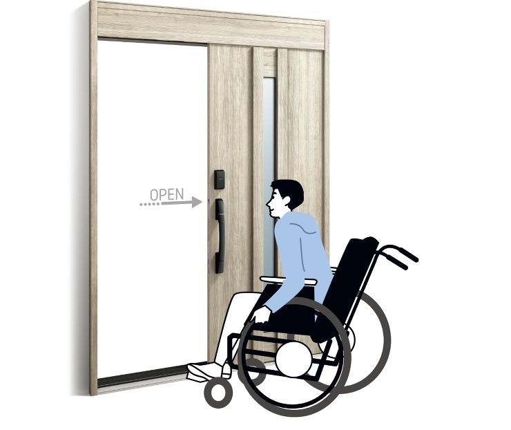 自動ドアのある暮らし -M30 顔認証自...