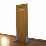 片開きドア ガラス入り ガラリ付き 框組 [高]1980 [幅]729 [厚]35mm 【s0007】