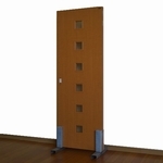 片開きドア ガラス入り フラッシュ ダメージあり [高]2000 [幅]698 [厚]36mm 【s0040】