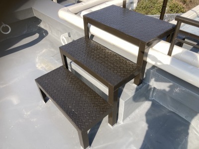 奈良市にてマンション鉄骨階段の塗装工事！シリコン塗料！耐久性UP