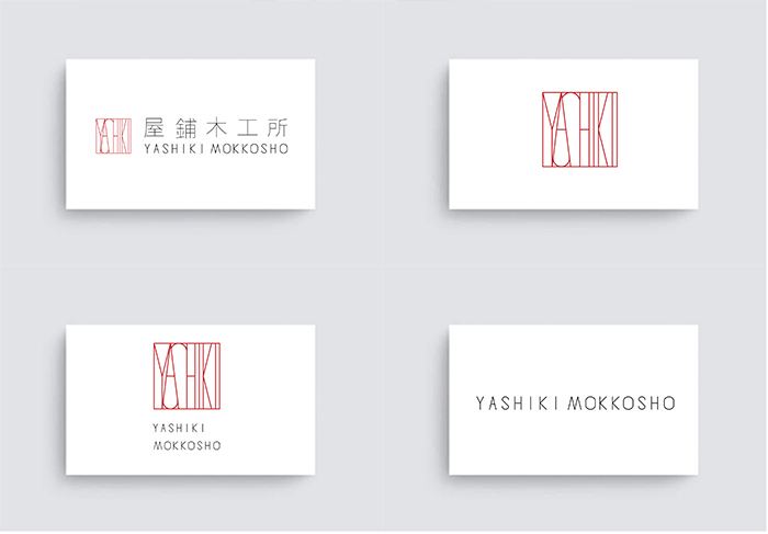 屋鋪木工所（やしき木工所）ロゴデザイン　設計・施工 イッコー建築事務所