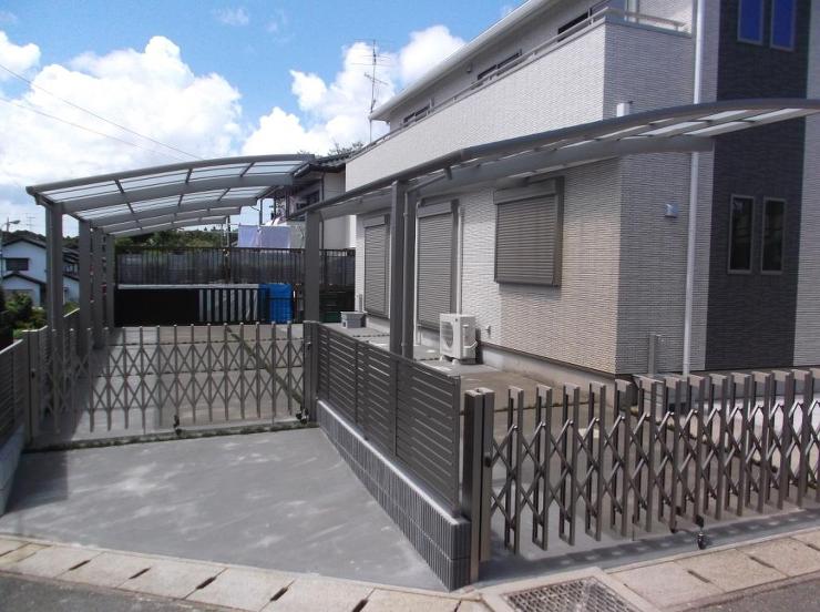 新築外構工事　セミクローズ