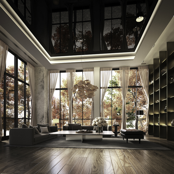 広告用CGパース制作：住宅・不動産事例 Luxury Mansion CGパース・建築パース 制作実績 図面01