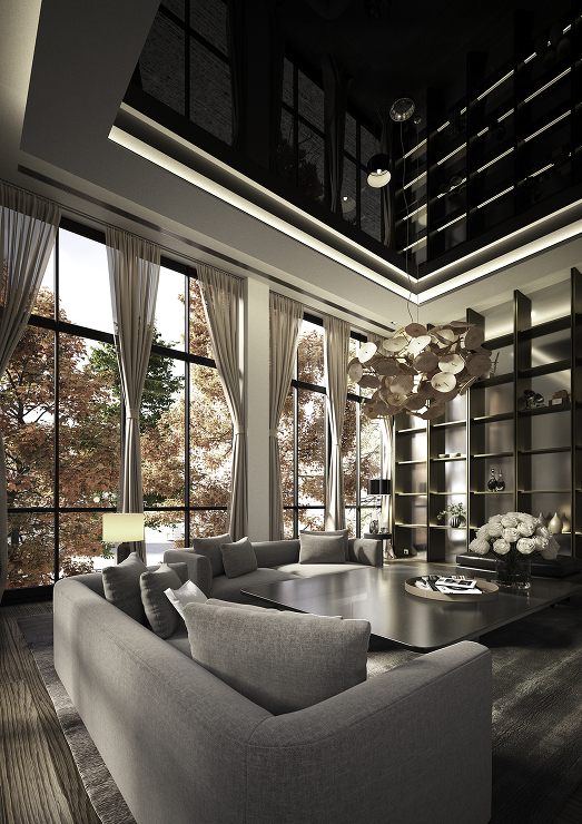 広告用CGパース制作：住宅・不動産事例 Luxury Mansion CGパース・建築パース 制作実績 図面02