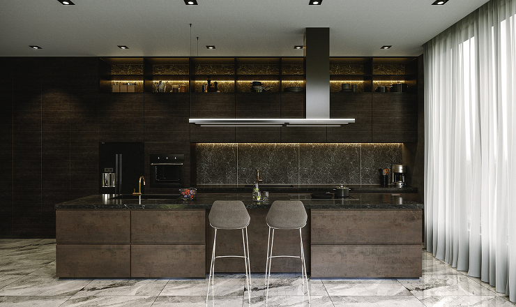 カタログ用CGパース制作：プロダクト事例 System kitchen CGパース・建築パース 制作実績 図面07