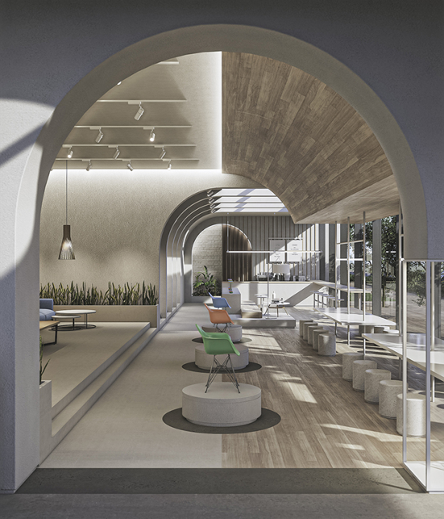 広告用CGパース&動画制作：住宅・不動産事例 Chair Museum CGパース・建築パース 制作実績 図面02