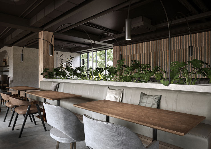 広告用CGパース制作：飲食店事例 Casual Restaurant in Tokyo CGパース・建築パース 制作実績 図面07