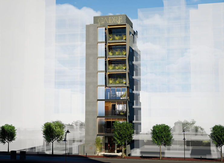 広告用CGパース&動画制作：住宅・不動産、オフィス事例<br />
 CADRE tamachi（東京） CGパース・建築パース 制作実績 メインビジュアル