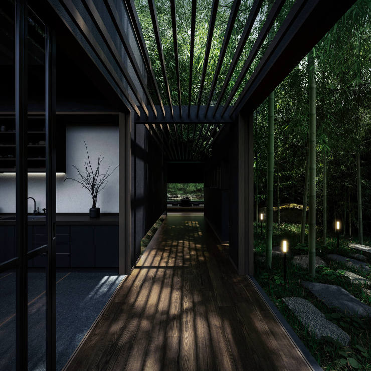 広告用CGパース制作：ホテル事例 Japanese traditional style Hotel CGパース・建築パース 制作実績 図面02