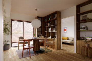 広告用CGパース制作：住宅・不動産事例 エンクレスト博多BRIGHT（福岡） CGパース・建築パース 制作実績 動的確認 表