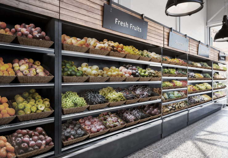 広告用CGパース制作：商業施設事例 Supermarket CGパース・建築パース 制作実績 図面03
