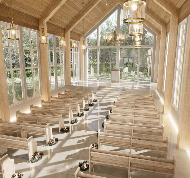 広告用CGパース制作：ブライダル事例 Chapel and Banquet CGパース・建築パース 制作実績 図面03