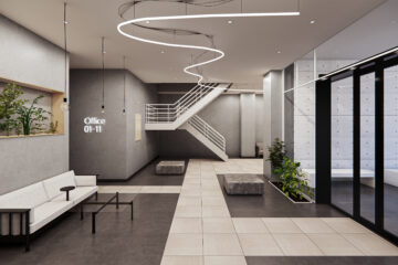 BIM制作：オフィス事例<br />
-Office Building- Office Building CGパース・建築パース 制作実績 動的確認 表