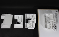 住宅模型　T邸 S:1/75 白分解型