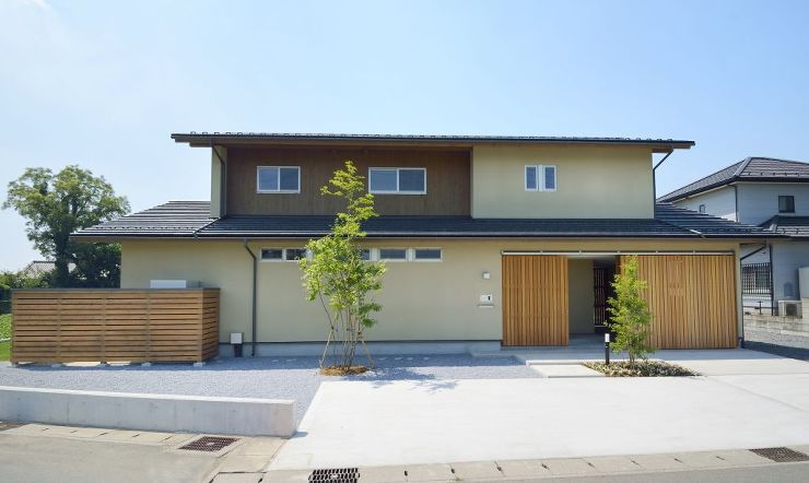 目隠しルーバー和風モダン杉本実張