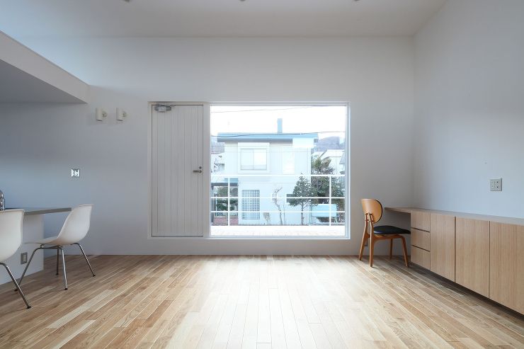 ５つのフロアレベルを持つスキップフロア住宅