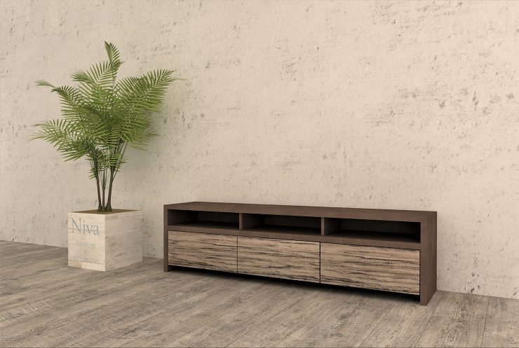 ブラウンの省スペーステレビボード