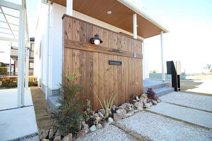 美しい門柱外構施工例