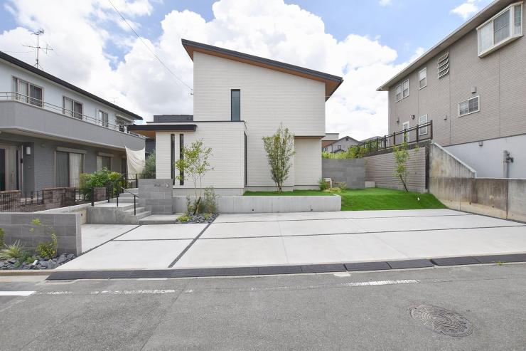 みどり豊かなお庭のあるモダン外構