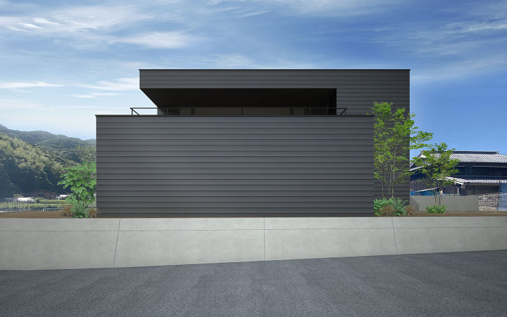 兵庫県淡路市　淡路島に建つ海を望むテラスハウス　外観イメージ