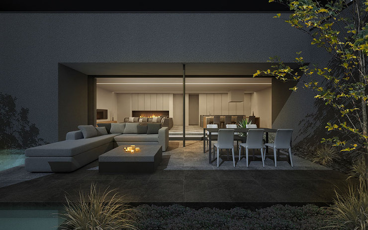 滋賀県草津市　コートハウス　中庭イメージ