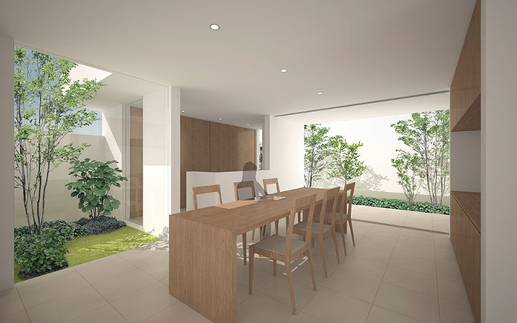 岐阜県多治見市　中庭の家　内観イメージ