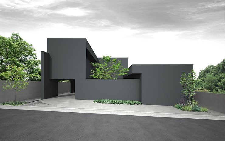 奈良県奈良市　中庭の家　外観イメージ