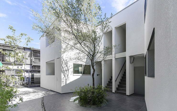 大阪府大阪市に建つデザイナーズ賃貸住宅の外観写真