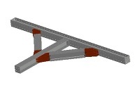 3D支保工　H200-火打受ピース45