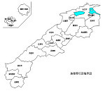 島根県の白地図