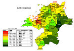 福岡県の人口密度