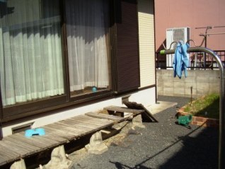 テラス・人口木材デッキ施工前