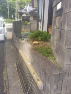 フェンス　施工前