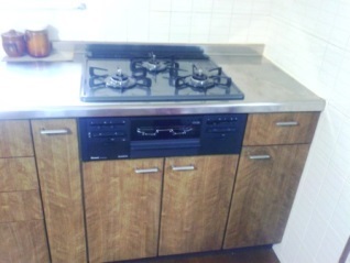 ビルトインガスコンロ　交換後