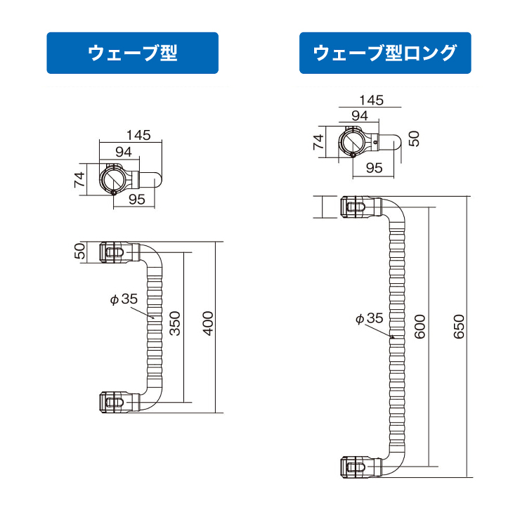 ベスポジBPZ ウェーブ型手すり 抗菌・抗ウイルス