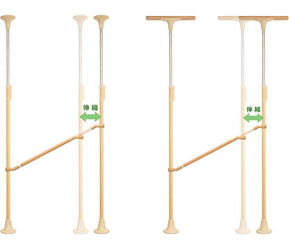 伸縮手すり曲げセット