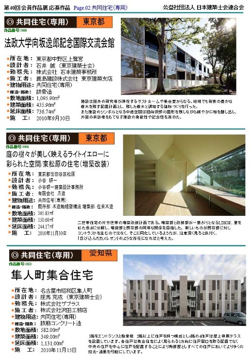 「3.共同住宅(専用)」 | 公益社団法...