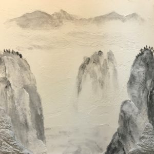 漆喰水墨画風仕上げ