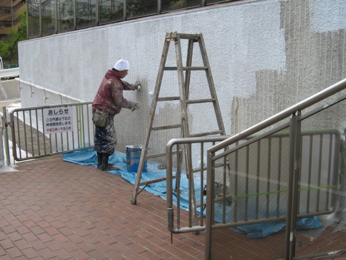 埼玉県朝霞市　塀 下塗り