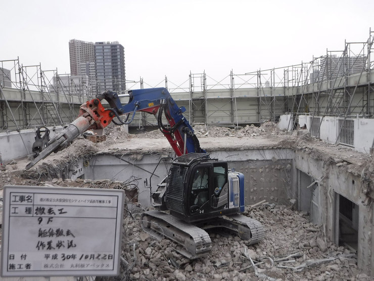 港区：港区特定賃貸住宅シティハイツ高浜解体工事 構造：ＳＲＣ造13階4823.4? 工期：平成30年3月14日?平成31年1月16日