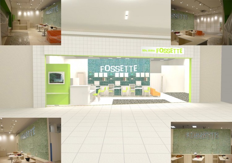 ショッピングセンター内にある写真スタジオの新装工事