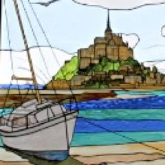 モンサンミシェル | ステンドグラス アートプレイス