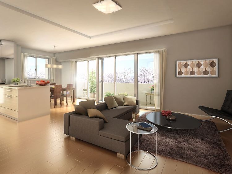 広告用モデルルーム内観パース | 建築パース・CGパース制作のエークリ...